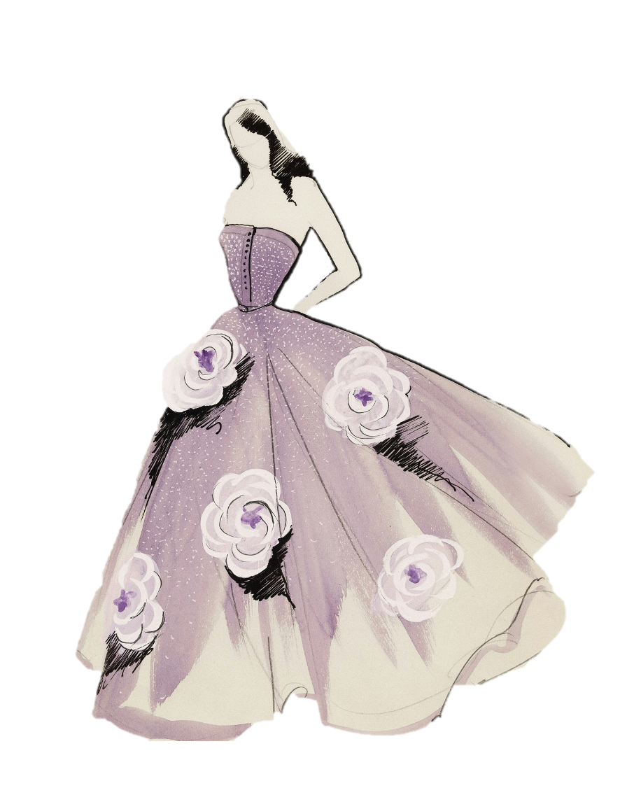 Carven fashion sketch 1949